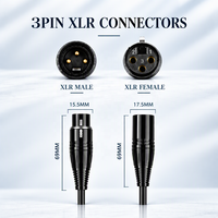 Câble audio XLR Cantell de haute qualité 5m 10m 15m 20m 30m, câble micro 5m mâle vers femelle XLR pour microphone