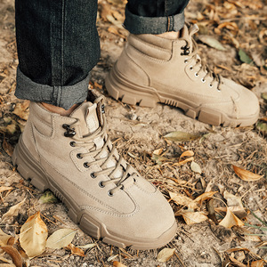 Zapatos de Seguridad de Caña Alta para Hombre, con Puntera de Acero, Transpirables, Resistentes a Pinchazos, Botas de Trabajo de Gamuza para la Industria de la Construcción - Product Image 1