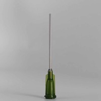 Aiguille de distribution de précision 14G, embout applicateur industriel vert olive pour l'encapsulation et le remplissage