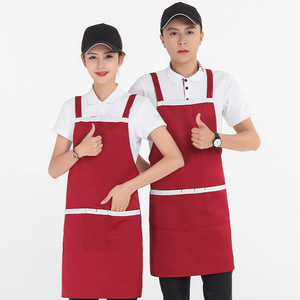 ผ้ากันเปื้อนสีเขียวเข้มพร้อมกระเป๋าและสายรัดสำหรับชุดพนักงานร้านอาหารและบาร์ - Product Image 3