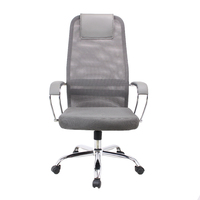 Chaise de direction en maille à dossier haut chaise de bureau ergonomique réglable en hauteur chaise d'ordinateur pivotante rotative confortable moderne