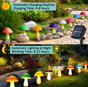 GOODSPEED Lampada a LED Solare Impermeabile IP65 per Esterni, Decorativa a Forma di Fungo, con Funzione One Drives Eight - Product Image 4