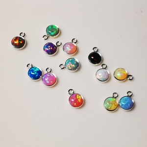 Nhà Máy bán hàng trực tiếp thời trang 925 Sterling bạc giả Opal đá quý quyến rũ cho Vòng cổ làm đồ trang sức - Product Image 4