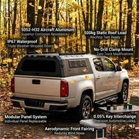 Couverture rigide pratique en alliage d'aluminium 4x4 pour camions pick-up avec benne de 6,1 à 6,5 pieds