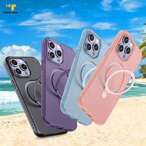 <span class=keywords><strong>2026</strong></span> 럭셔리 비즈 메탈 카메라 커버 아이폰 15 프로 맥스 울트라 슬림 전화 링 케이스 스탠드 포함 - Product Image 2