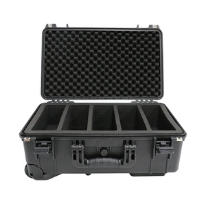 5 Row Waterproof <strong>Hard</strong> Plastic Trolley Card Case With Wheels for PSA, One Touch Case, Toploaders - Product Image 2