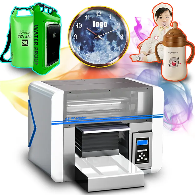 מדפסת A3UV רב תפקודית, מדפסת UV DTF, מדפסת UV שטוחה סרט AB, מדפסת מכונת הדפסה UV לכה אקרילית