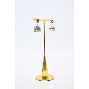 Pendientes Colgantes Vintage con Forma de Corona Oxidada, con Circonita Rosa, Chapados en Oro, Joyería de Boda para Mujer - Product Image 3