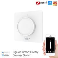 Interrupteur rotatif intelligent Zigbee Mose standard UE pour variateur de lumière LED avec contrôle vocal et fonction de minuterie