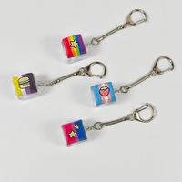 Custom Keycap Key Chain Hd Printing Keycap Sublimation Keyboard Keychain Stress Toy Mechanical Keyboard Switch Keychain