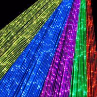 China PMMA Sparkle SSOF Cable de fibra óptica Árbol de Navidad Fuente de luz LED con cuerpo de aluminio para cortina de araña