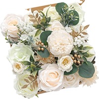 Kunstbloemen met realistische aanvoelende bloemstelen voor bruiloft, buiten decoratie, DIY cadeaudoos, bloemstukken en decoratiebenodigdheden