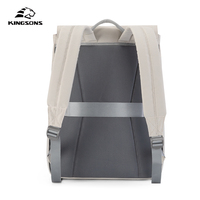 Sac à dos scolaire Kingsons GRS en polyester recyclé avec rabat, résistant à l'eau, sac pour ordinateur portable universitaire, logo personnalisé, vente en gros OEM