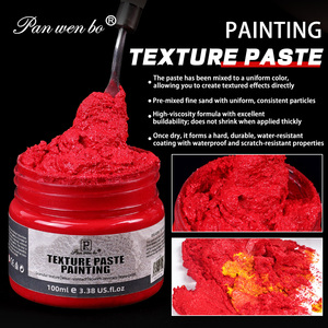 Pâte texturée Panwenbo 6 couleurs 100 ml, pigment de peinture, texture sable de quartz, peinture acrylique pour travaux manuels DIY décoratifs, poupées en plâtre - Product Image 3
