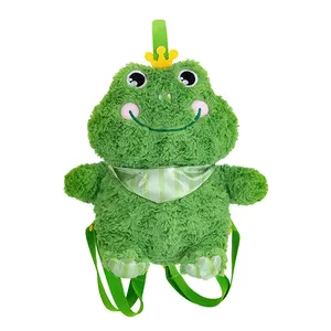 Kindertasche Plüsch-Spielzeug Lächelnder Frosch niedlicher Puppentaschen-Rucksack Outdoor Eltern-Kind-Tasche Kindergeschenke