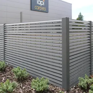 KS METAL Outdoor Decorative Aluminium Louver Fence Metal Privacy Fence Panels Aluminum Plantation Shutters Garden Fence Outdoor