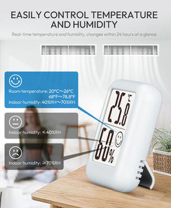 Mini thermomètre hygromètre numérique électronique sensible avec affichage <span class=keywords><strong>du</strong></span> niveau de confort - Product Image 6