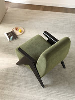 Fauteuil simple en bois massif antique, luxe léger, design haut de gamme, pour salon, usage domestique, avec dossier