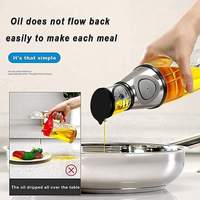 Distributeur d'huile et de vinaigre en verre de haute qualité de 250ml, verseur étanche sans goutte