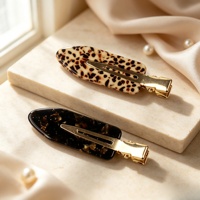 Barrettes à cheveux personnalisées avec logo Ume Wholesale, motif léopard mignon pour femmes