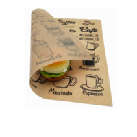 Papier ciré de qualité alimentaire, logo personnalisé, résistant à la graisse, papier d'emballage pour hamburgers en PE ciré