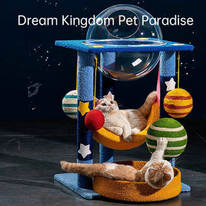 Nuovo Design Eco-Friendly: Albero per <span class=keywords><strong>Gatti</strong></span> a 4 Livelli a Forma di Pianeta e Luna in Sisal, Centro Attività Multifunzionale per <span class=keywords><strong>Gatti</strong></span> - Product Image 6