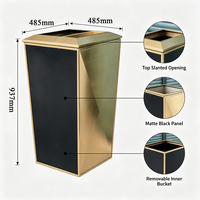 Poubelle de sol MAX pour hôtel - Poubelle de luxe moderne en acier inoxydable écologique de qualité supérieure, design élégant et durable