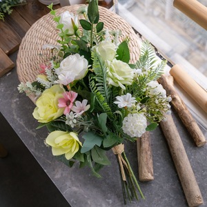ช่อดอกกุหลาบประดิษฐ์ CallaFloral อุปกรณ์ประกอบฉากงานแต่งงาน ผ้าทอพลาสติก ของตกแต่งบ้าน อุปกรณ์ประกอบฉากถ่ายภาพ CF01480 - Product Image 1