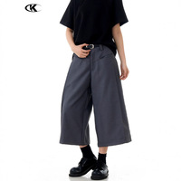 Shorts de costume amples et surdimensionnés 11KN, coupe décontractée, avec poches discrètes, vente en gros directe usine