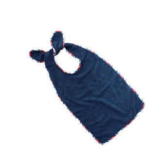 Bavoirs pour adultes Luise avec logo personnalisé, longs, décoratifs, modernes, en coton, accessoires de nettoyage ménager, couvre-vêtements bleus - Product Image 2