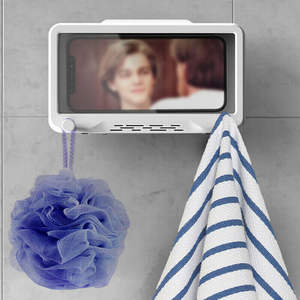 <span class=keywords><strong>Support</strong></span> de téléphone de douche à rotation intelligente à 360 degrés, <span class=keywords><strong>support</strong></span> mural pour écran <span class=keywords><strong>tactile</strong></span> étanche et antidérapant pour PC, pour salle de bain et bureau - Product Image 4