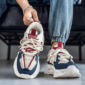 Zapatos de hombre 2026: Nuevas zapatillas deportivas de moda con malla transpirable, aumento de altura, estilo casual grueso, con cordones, para jóvenes. - Product Image 3