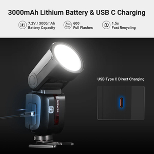 Flash Speedlite NEEWER Z2 PRO 24G TTL HSS de Cabeza Redonda para <span class=keywords><strong>Nikon</strong></span>, Compatible Inalámbricamente con Godox/M TCM Switch // Cámaras - Product Image 5