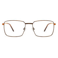 FRROCE Monturas Ópticas de Aluminio y Magnesio de Gran Tamaño para Hombre, Monturas de Gafas Cuadradas de Negocios