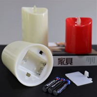 Vente en gros de bougies électroniques LED simulant des bougies en plastique oscillantes décorations de décoration de maison à distance à piles