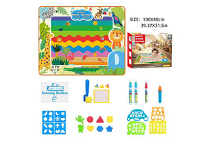 Rompecabezas Infantil Educativo para Aprender a Pintar, <span class=keywords><strong>Alfabeto</strong></span> Animal, Lienzo de Agua de 100x80cm, Juguetes de <span class=keywords><strong>Graffiti</strong></span>, Tapete de Dibujo, Set de Juguetes para Niños - Product Image 2