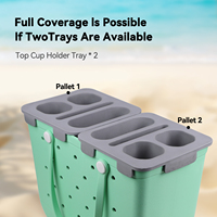 Nueva bolsa de playa impermeable Bogg EVA con bandeja ajustable, portavasos, mesa organizadora rectangular al por mayor de fábrica portátil