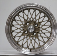 Jantes en alliage pour voiture Flrocky Fashion 15*8.0, 16 pouces 17*7.5 4/5*98 100~114.3 avec finition dorée