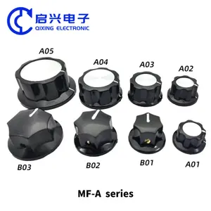MFA01 MFA02 MFA03 MFA04 MFA05 manopola potenziometro 6mm 6.35mm 6.4mm manopola in bachelite di plastica nera