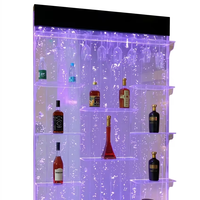 Mur de bulles d'aquarium sur mesure de conception moderne, grand panneau de bulles d'eau en acrylique, porte-vin, cloison pour une utilisation toute l'année