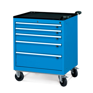 Fami Flexa Series <b>Drawer</b> Cabinet 5 <b>Drawers</b> 792x600x920 Mm Dark Grey Ral7000 <b>Tool</b> Storage - Product Image 1