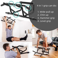 Barre de traction murale multi-poignées pour exercices de fitness à domicile – Barre horizontale pour entraînement en porte ou en mur