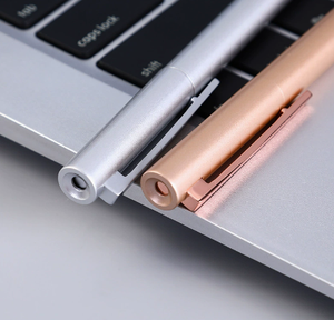 Bolígrafo de metal color oro rosa con clip, escritura suave, suministros escolares y de oficina - Product Image 3
