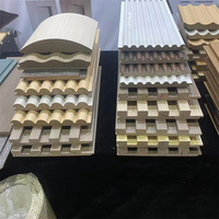 Panneaux muraux 3D en MDF rainurés, peignables, panneaux muraux en bois ondulé