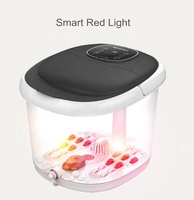Bain de pieds massant automatique à chauffage rapide PTC 110V-240V 500W avec pierre ponce, lumière rouge et bulles