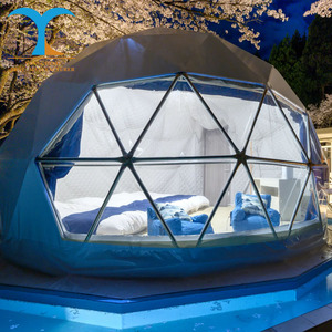 Isolation 4 saisons Prix d'usine Dôme géodésique Tente Camping <span class=keywords><strong>Domo</strong></span> House Bubble Wand Stove Outdoor <span class=keywords><strong>Sauna</strong></span> - Product Image 4