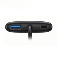 Hub USB-C 4-en-1 MST double DP 4K 60Hz, adaptateur multiport Type-C avec charge PD 100W, USB 3.0, adaptateur d'affichage double moniteur