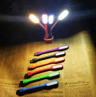 Mini clip LED réglable allume des gadgets USB avec clip flexible blanc et rouge sur la lumière LED pour ordinateurs portables et ordinateurs portables