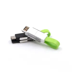 Fabrik preis Multi Android Lade datenkabel Magnetisches USB Typ C Kabel 4 in1 Mit Schlüssel ring Für Werbe geschenk