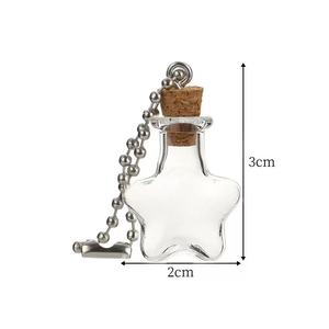 ขวดแก้วใสขนาดเล็ก 2 มล. 3 มล. 5 มล. รูปทรงหลากหลาย ดีไซน์สร้างสรรค์ ไม่ซ้ำใคร พร้อมจุกไม้ก๊อก สำหรับตกแต่งหรือใช้เป็นพวง<span class=keywords><strong>กุญแจ</strong></span> ขายส่ง - Product Image 5